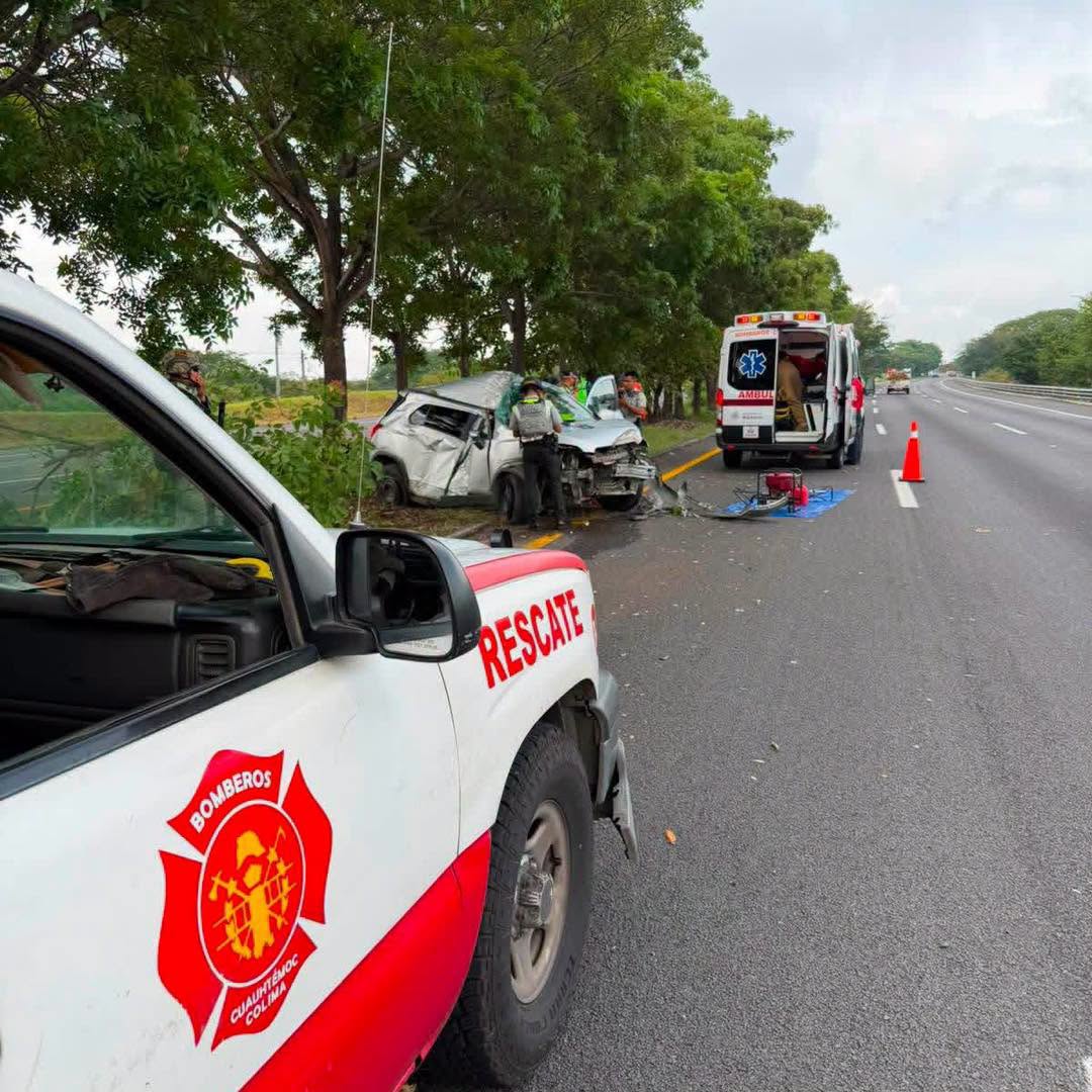 Joven de 18 años resulta gravemente lesionada tras accidente en la autopista Colima-Guadalajara