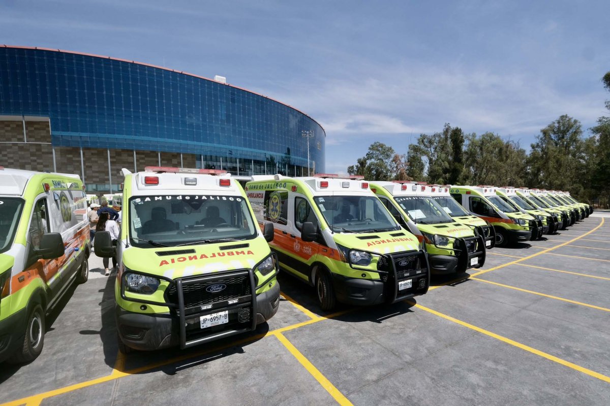 Jalisco fortalece emergencias con 146 nuevas ambulancias