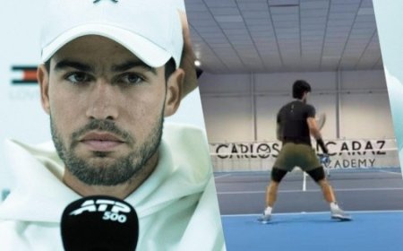 Alcaraz reaparece entrenando tras lesión en la muñeca | VIDEO